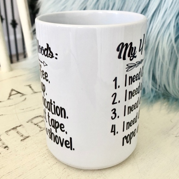 FUNNY‎ Mug, Large, 15 oz, My 4 Moods, Coffee Mug, Cup, New Without Tags - Picture 2 of 8